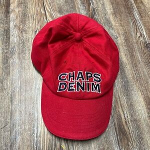 Red and blue vintage 90s Chaps Denim cap
